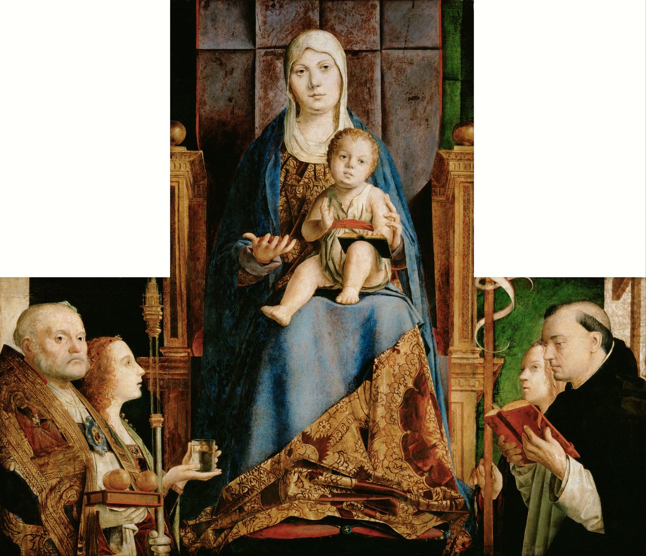 Bari Aziz Nikolaos Anastasia, Ursula ve Dominic ile Madonna by Antonello da Messina