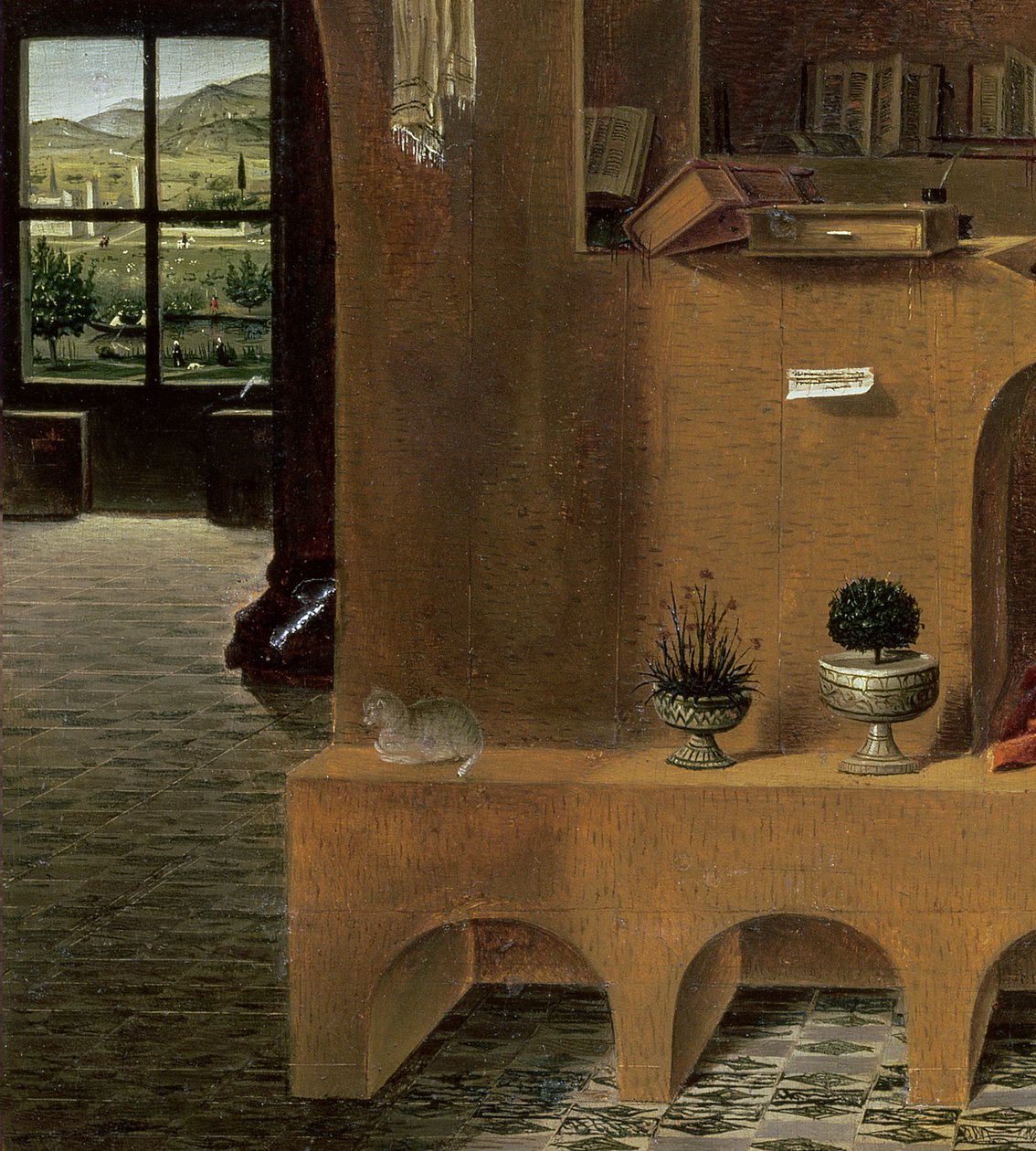 Mutagatifu Jerome mu bushakashatsi bwe, c.1475 (ibisobanuro 29420) by Antonello da Messina