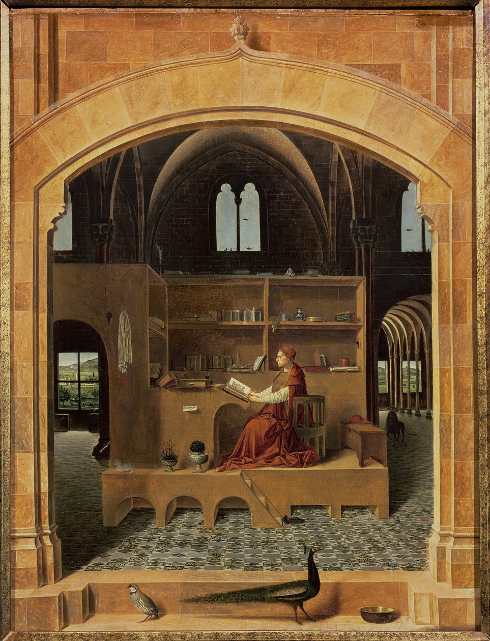 St. Jerome çalışmasında, c.1475 (ayrıntılar için 259352