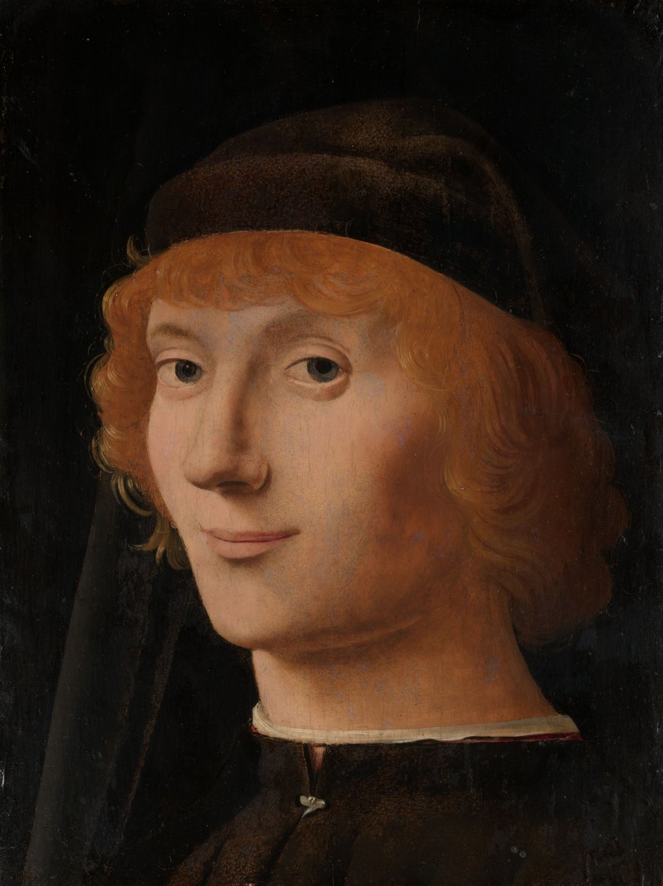 Bir Genç Adamın Portresi, c.1470 (tahta üzerine yağlı boya) by Antonello da Messina