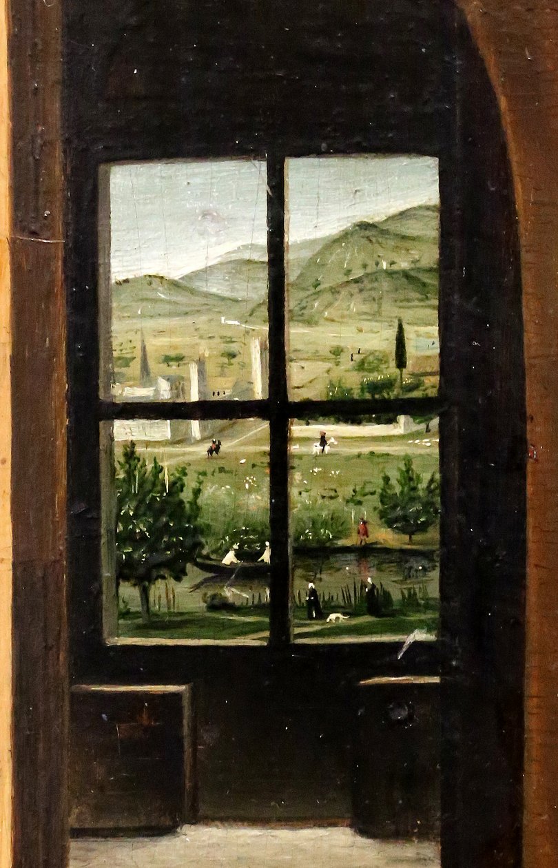 Aziz Jerome çalışma odasında, detay, c.1475 (panel üzerine yağlıboya) by Antonello da Messina