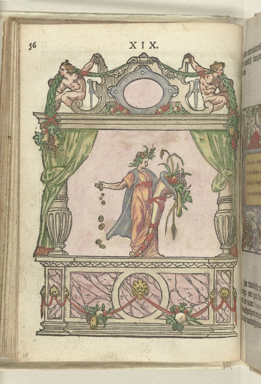 Cömertliğin Kişileştirilmesiyle Sahne (Liberalitas), 1578 by Antoni van Leest