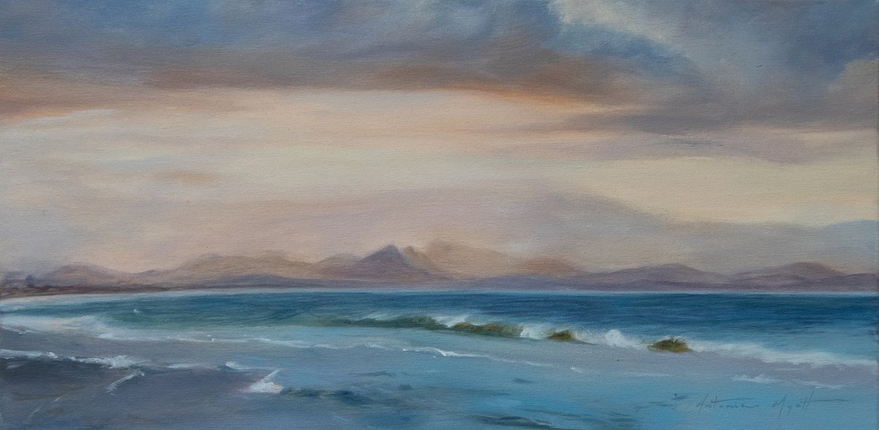 Bondi Beach Avustralya, 2018 (tuval üzerine yağlıboya) by Antonia Myatt