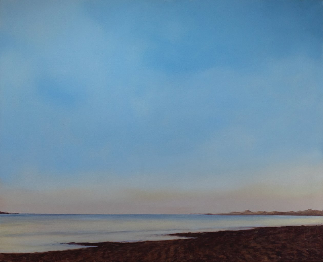Instow Sahili, Gelgit sönüyor, 2008 dolayları (tuval üzerine yağlıboya) by Antonia Myatt