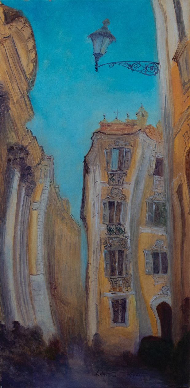 Çeşmeyi Ararken, İtalya, 2015 (tuval üzerine yağlıboya) by Antonia Myatt