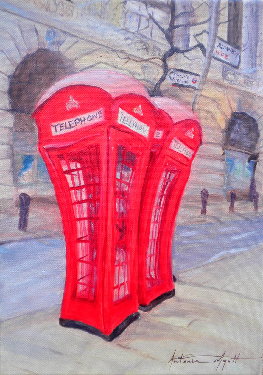 kırmızı telefon by Antonia Myatt