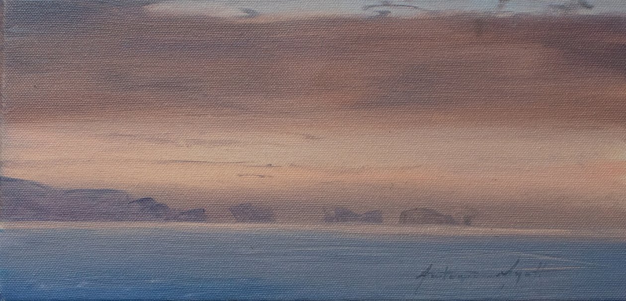 Yedi Kız Kardeş, Lymington, 2019 (tuval üzerine yağlıboya) by Antonia Myatt