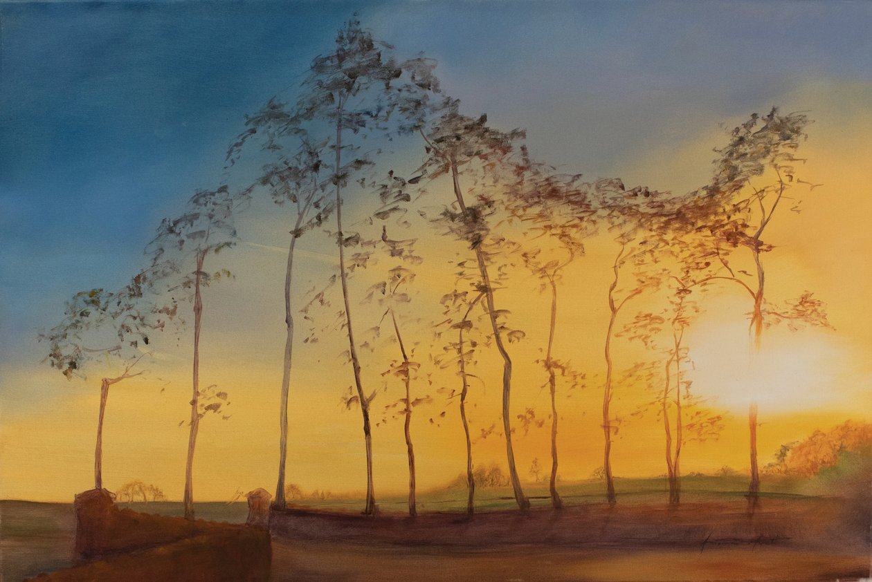 The Newt, Somerset, 2018 (tuval üzerine yağlı boya) by Antonia Myatt