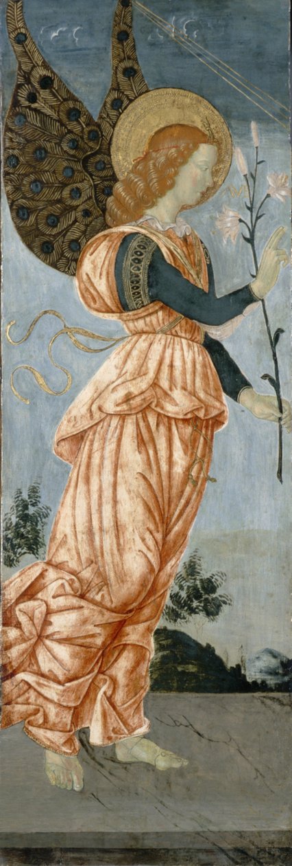 Müjde Meleği, c.1500 (kavak ağacı üzerinde tempera) by Antoniazzo Romano