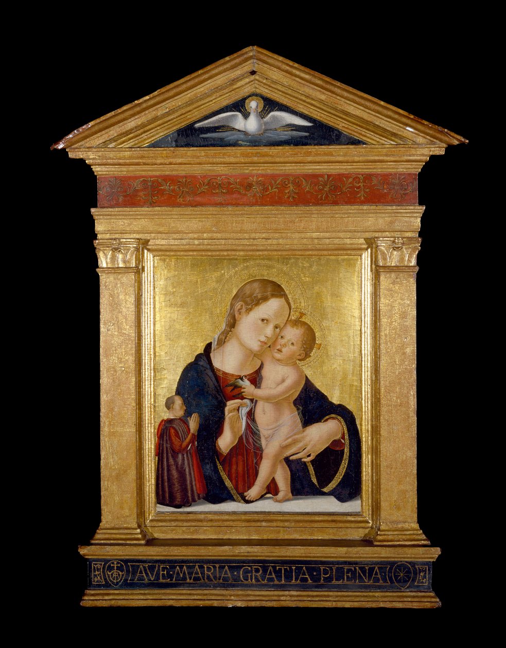 Donörlü Bakire ve Çocuk, c.1480 (panelde tempera ve altın varak) by Antoniazzo Romano