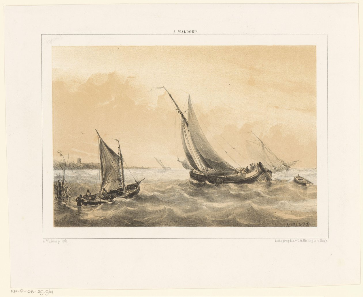 Denizde yelkenliler by Antonie Waldorp
