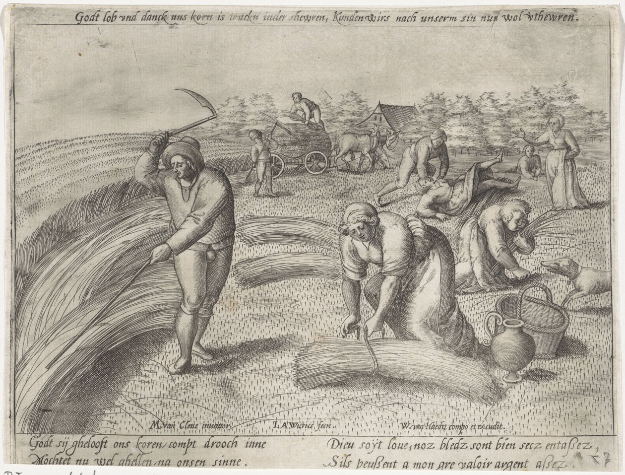 Hasat Büyüyen tahıl (seri başlığı) by Antonie Wierix (II) (possibly)