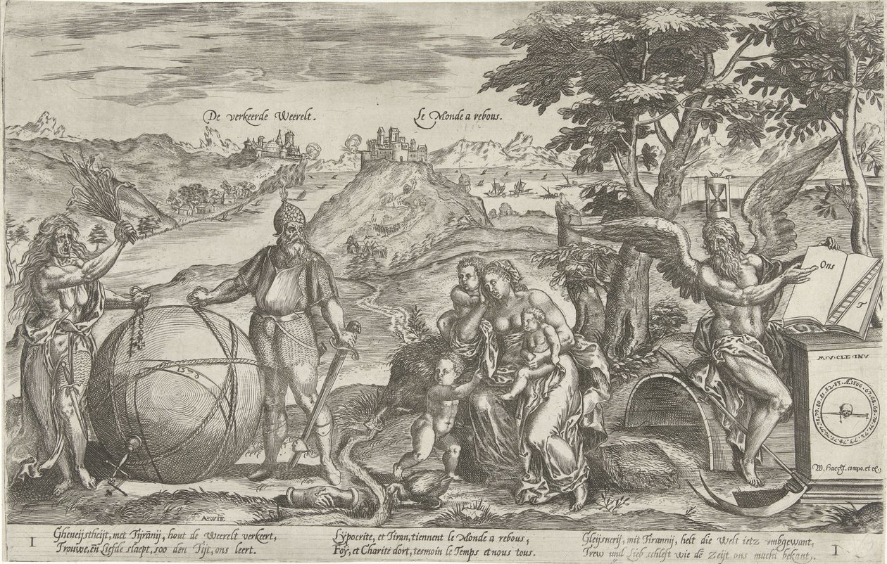 Yanlış Dünya, 1579 Yanlış Weerelt / Le Monde bir rebous (nesne üzerinde başlık) 1576-1579 yıllarında Hollanda