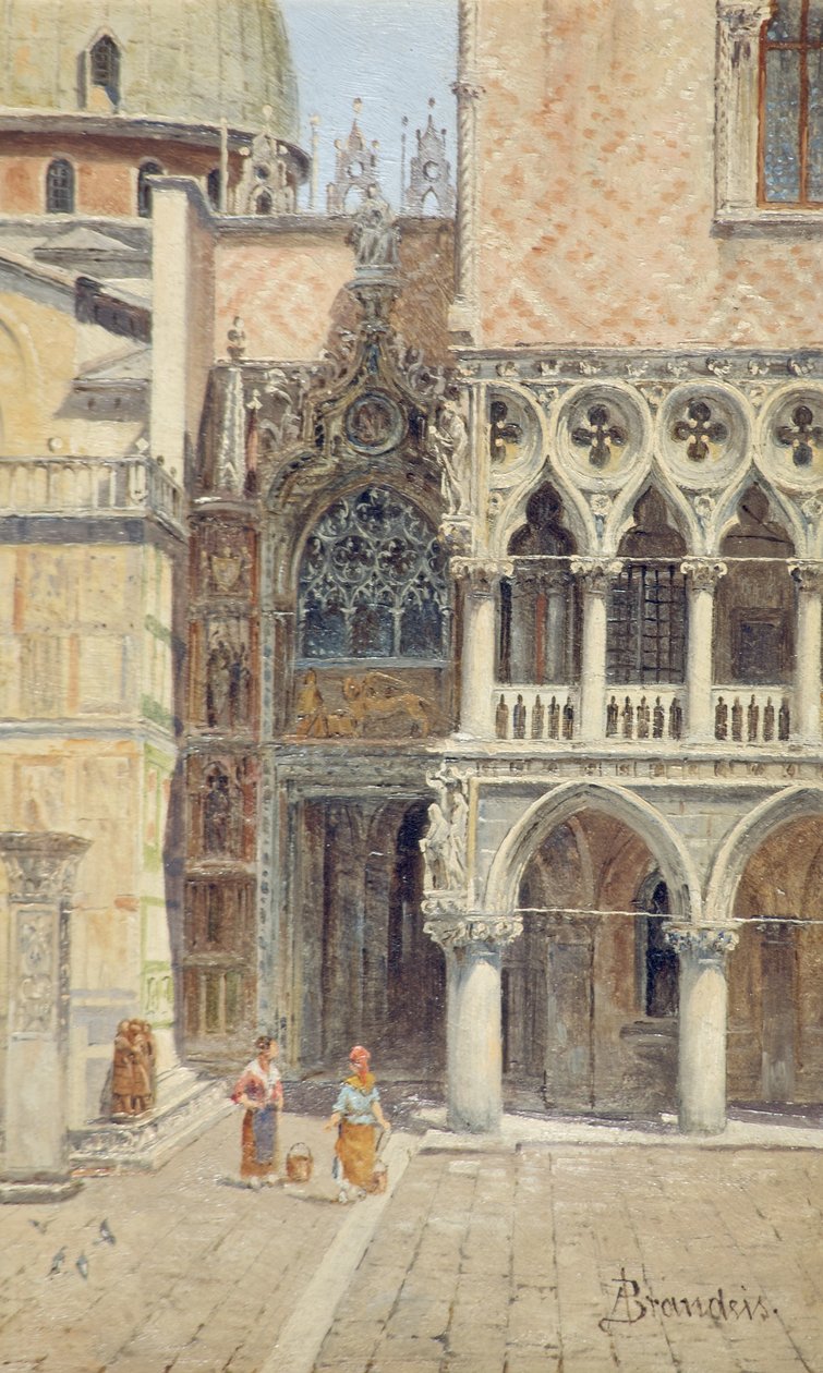 Ducal Sarayı Kapısı, Venedik, İtalya, c.1895-1920 by Antonietta Brandeis