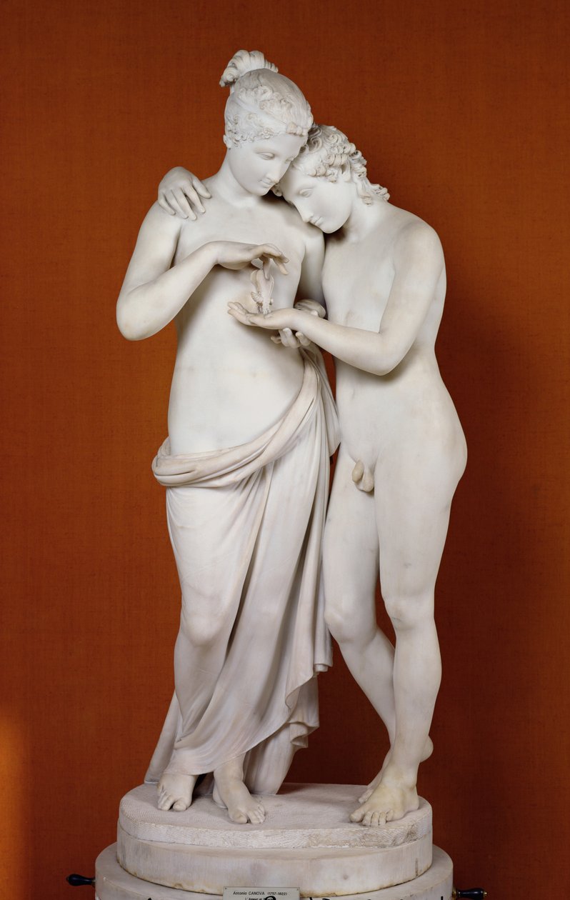 Aşk tanrısı ve Psyche (mermer) by Antonio Canova