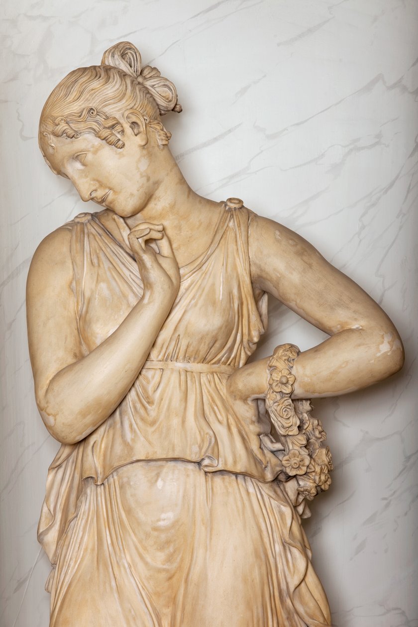 Parmağı çenede olan dansçı (alçı) (detay) (ayrıca bkz. 698750) by Antonio Canova