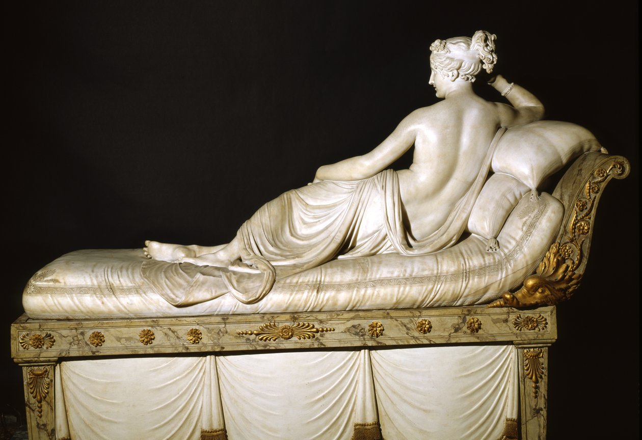 Pauline Bonaparte Venüs Muzaffer olarak, 1805-08 dolayları (mermer) by Antonio Canova