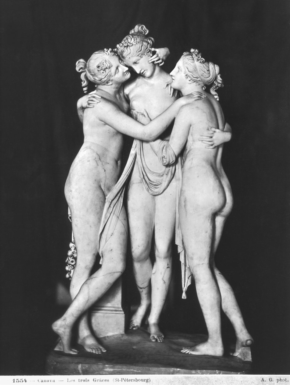 Three Graces, 1812-16 (mermer) (ayrıca bkz. 266965 ve 266966) by Antonio Canova