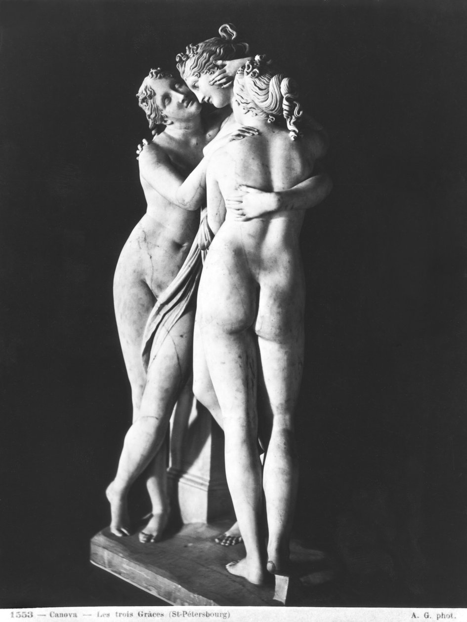Three Graces, 1812-16 (mermer) (ayrıca bkz. 266965 ve 266967) by Antonio Canova