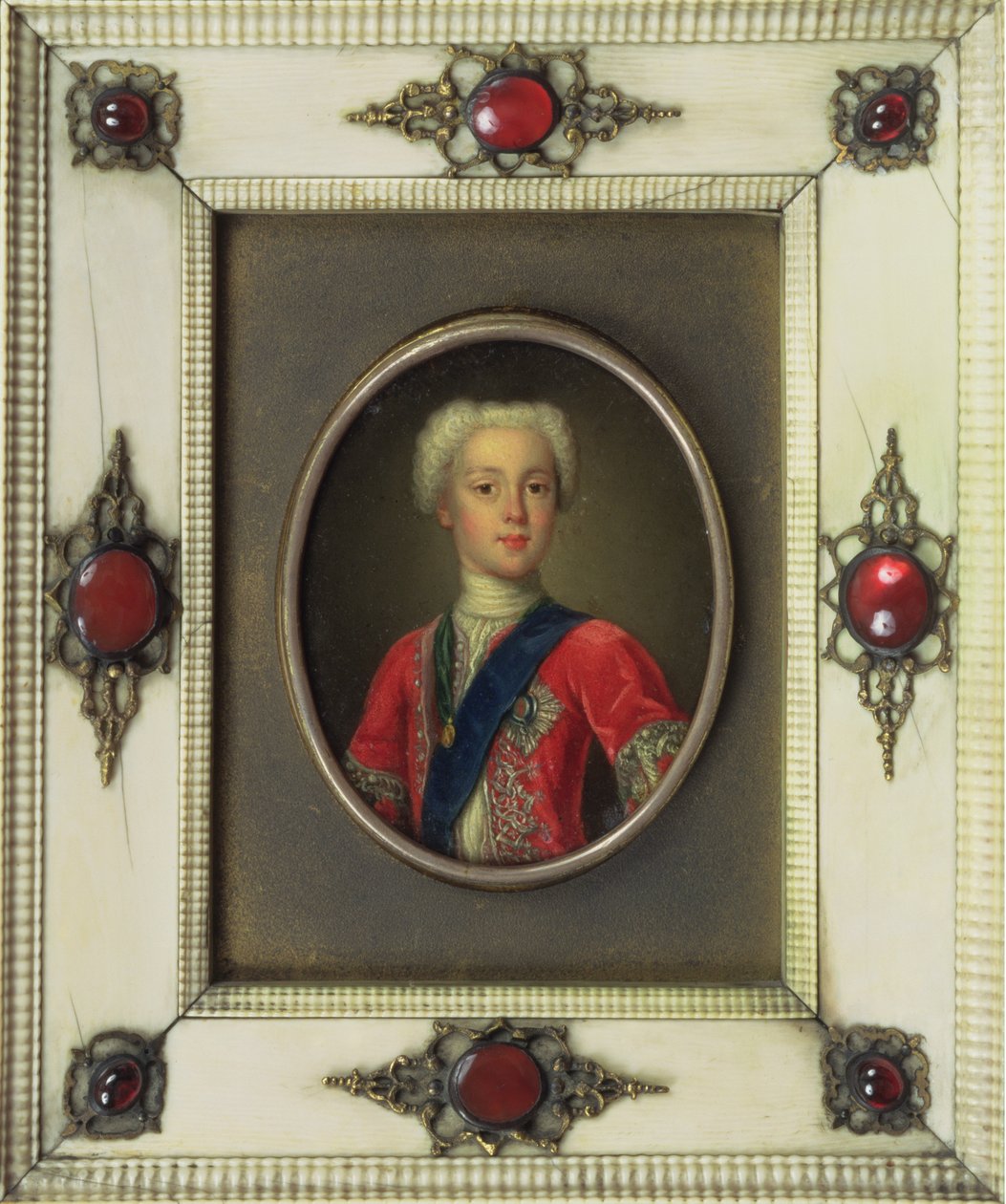 Prens Charles Edward Stuart (Bonnie Prince Charlie, 1720-88) (bakır üzerine yağ) by Antonio David
