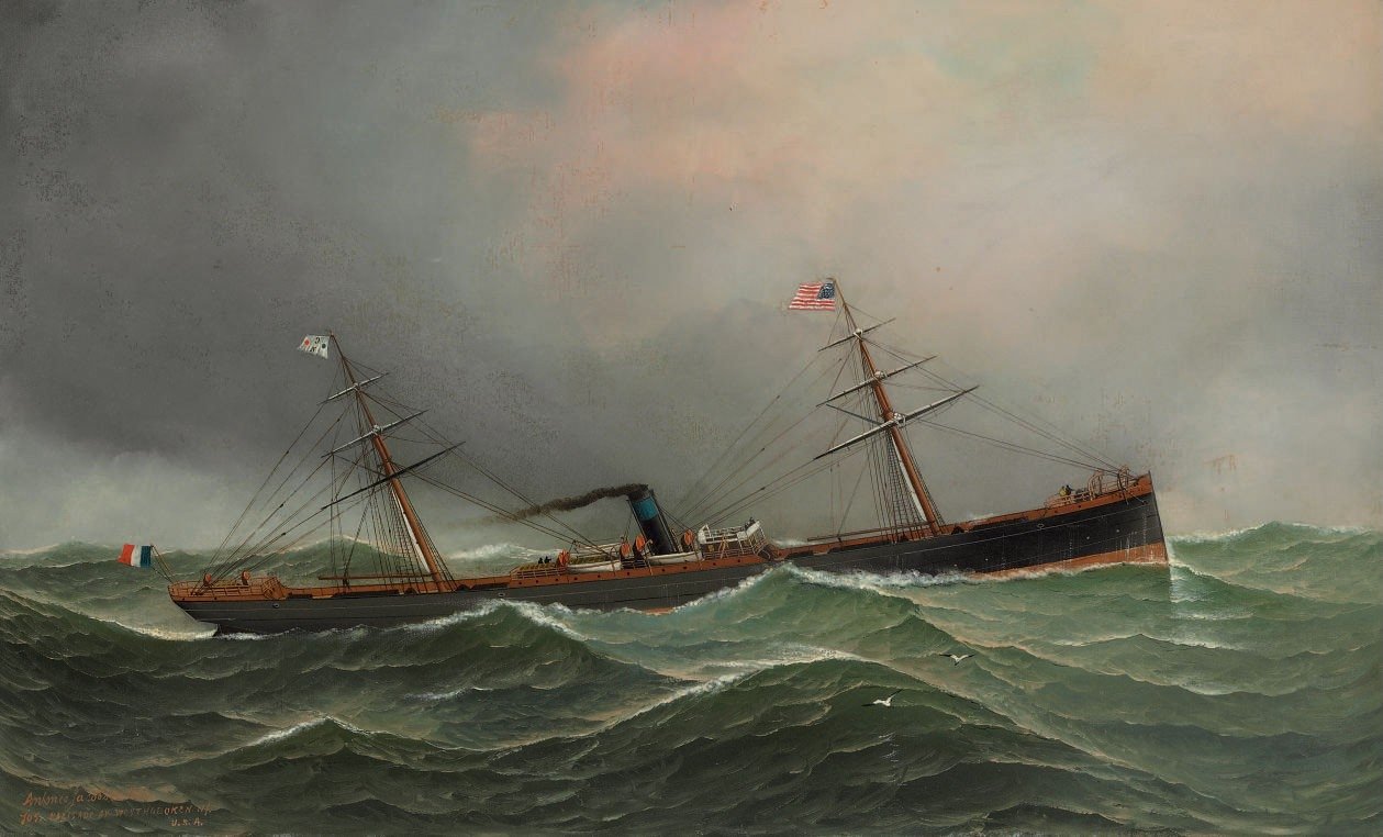 Fransız Buharlı Denizci Cachemire by Antonio Jacobsen