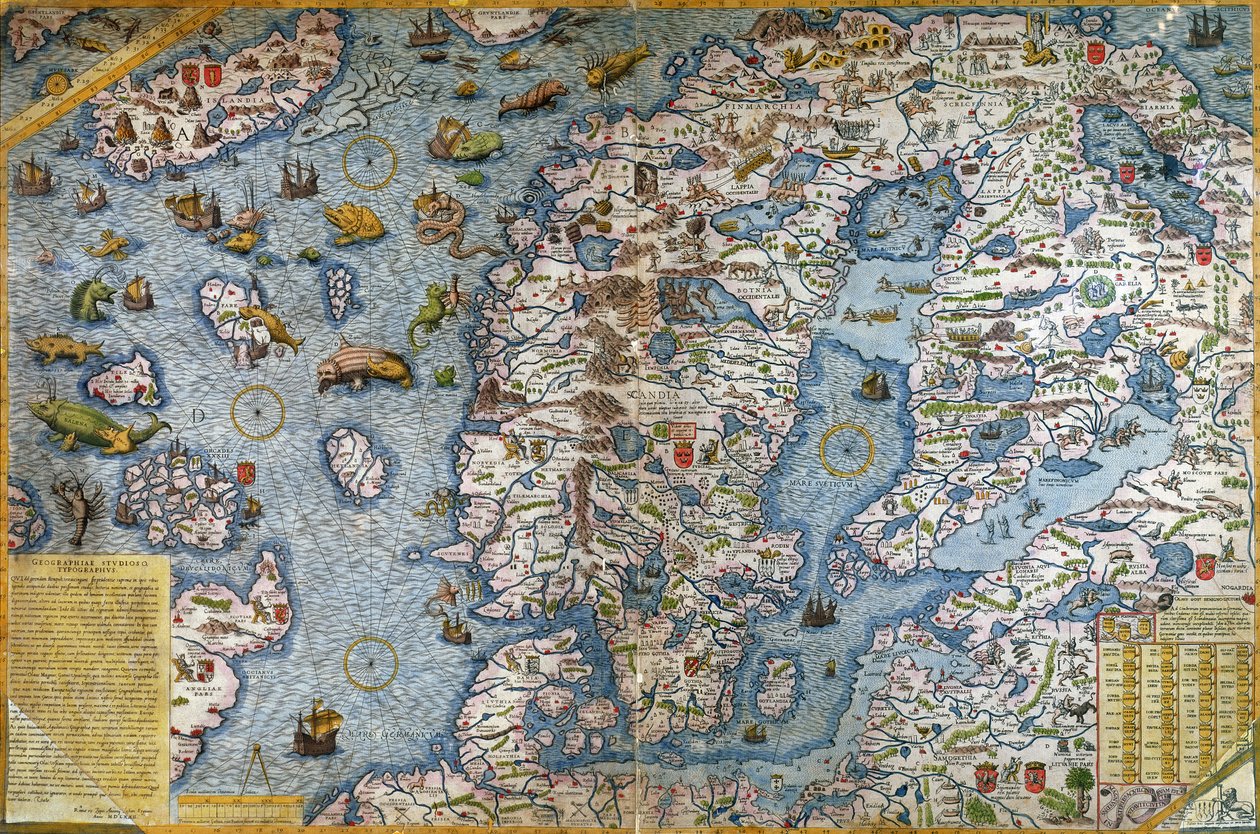 İskandinavya, Carta Marina da Olaus Magnus