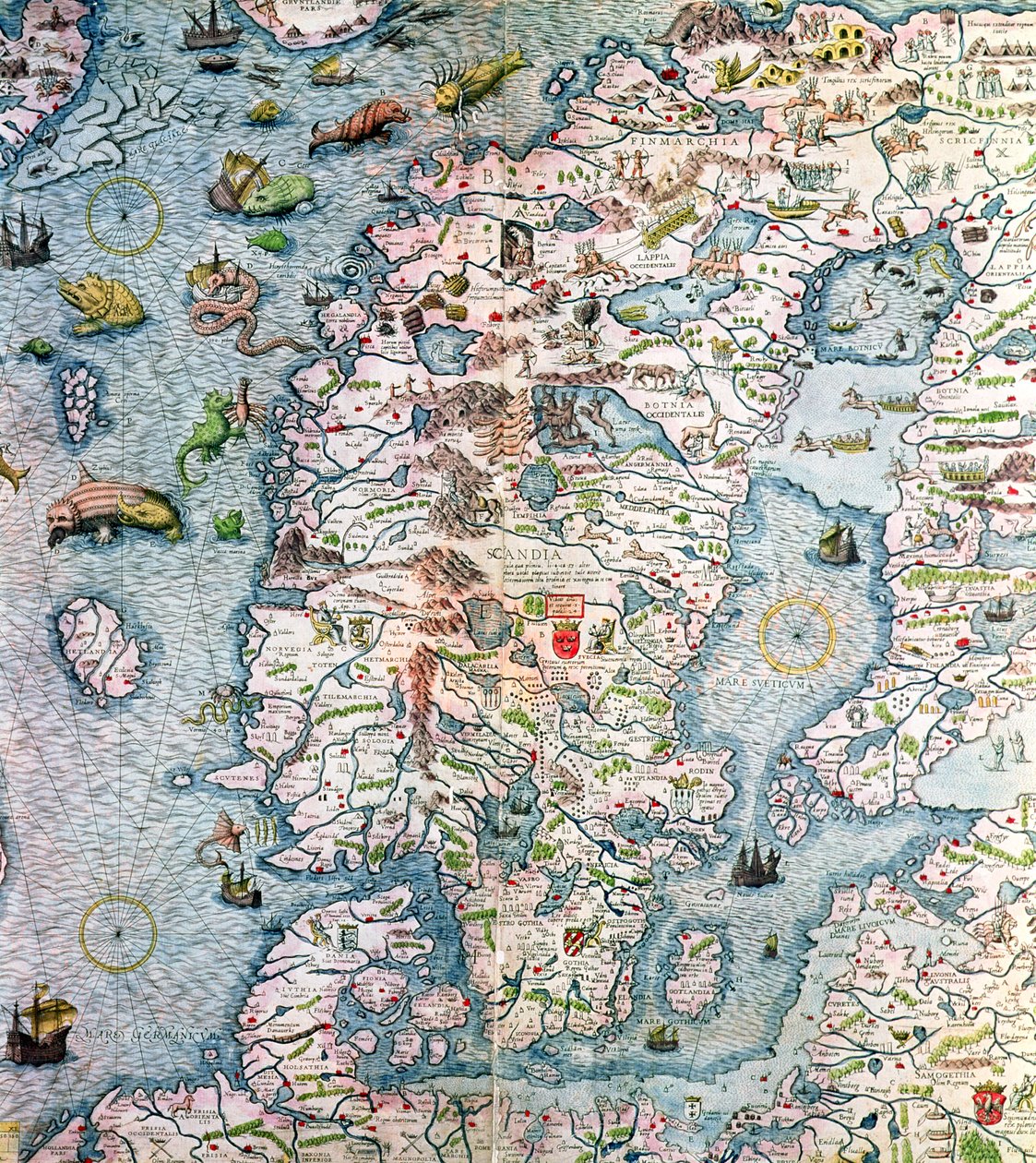 İskandinavya, Carta Marina da Olaus Magnus