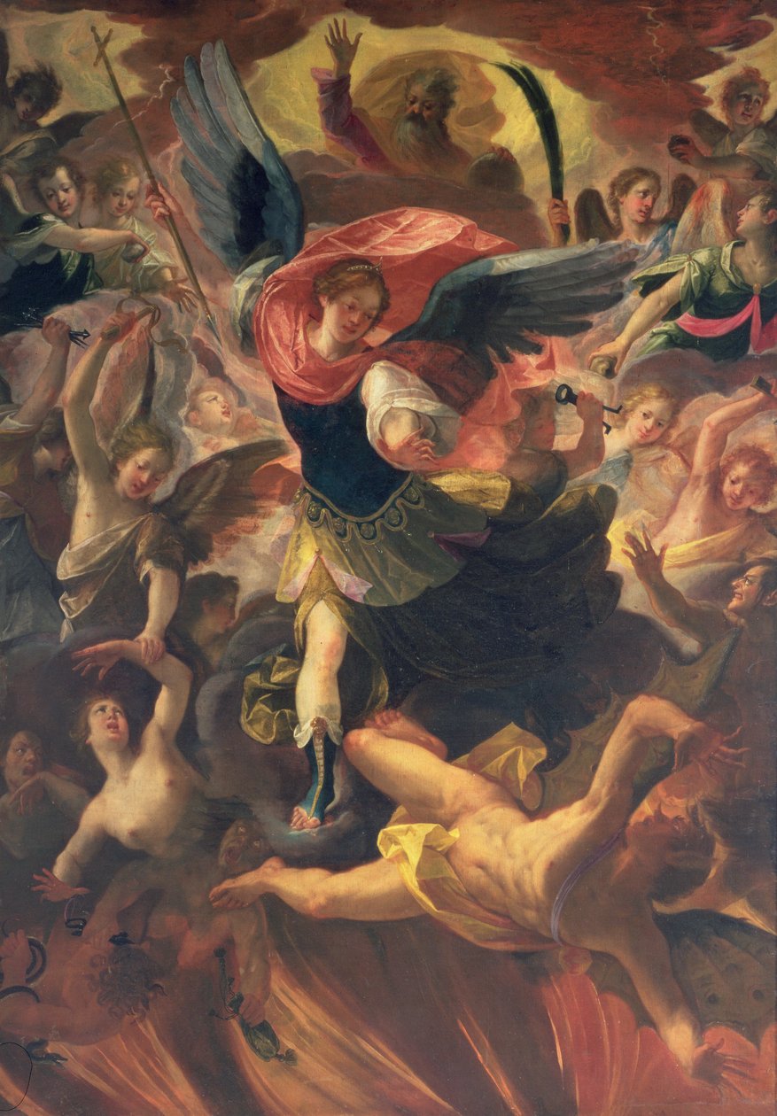 Başmelek Mikail Şeytanı Yendi by Antonio Maria Viani