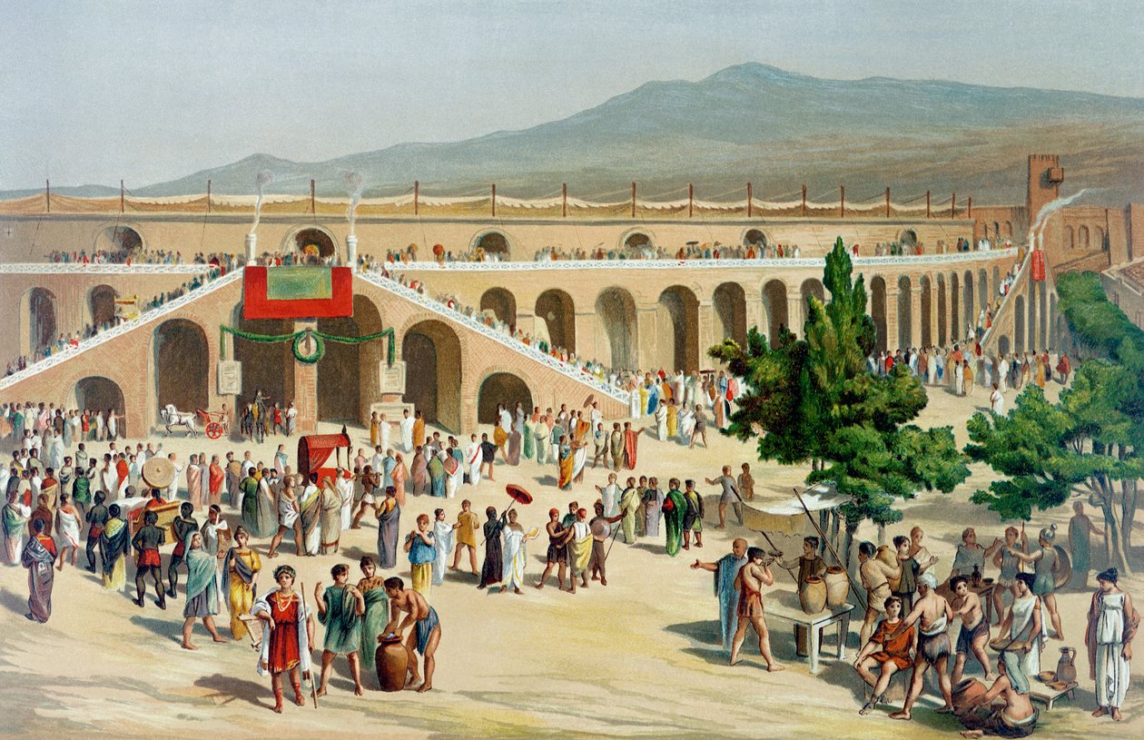 Pompeii'de Bir Pazar by Antonio Niccolini