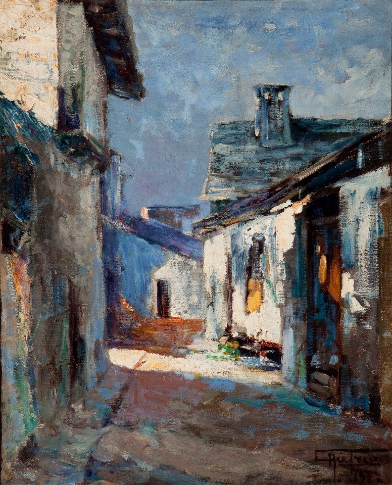 eski evler manzara by Antonio Parreiras