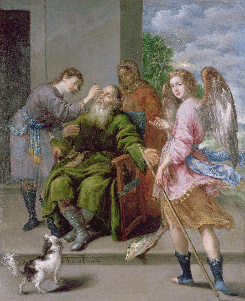 Tobias Babasının Görüşünü Düzeltiyor, 1652 by Antonio Pereda y Salgado