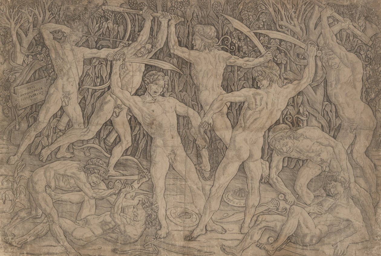 On Çıplak Adam Savaşı, 1465 by Antonio Pollaiuolo