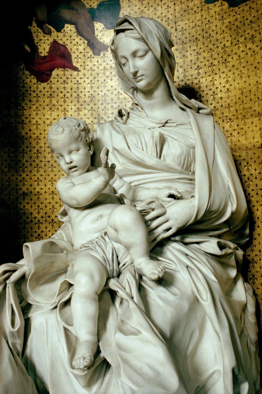 Bakire ve Çocuk, 1640 (mermer) by Antonio Raggi