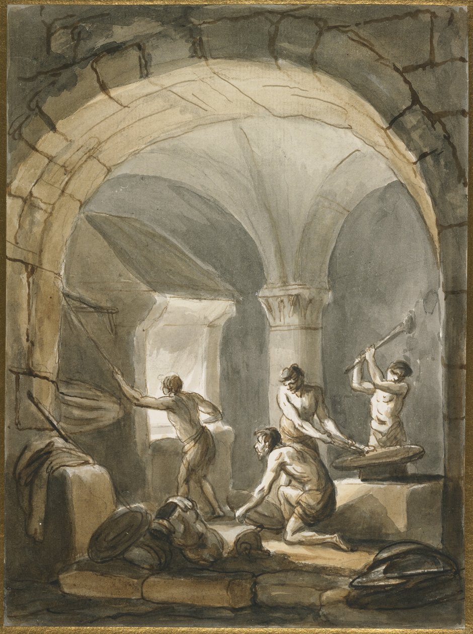 Bir Forge, 18. yüzyılın sonlarında by Antonio Zucchi