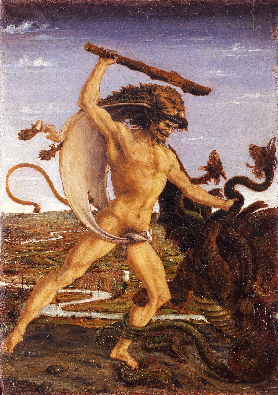 Herkül ve Hydra by Antonio del Pollaiolo