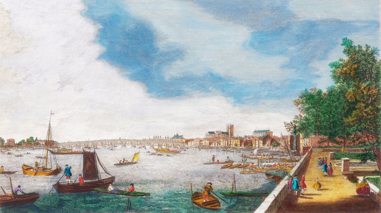 18. yüzyılda Londra by Antonio (after) Canaletto