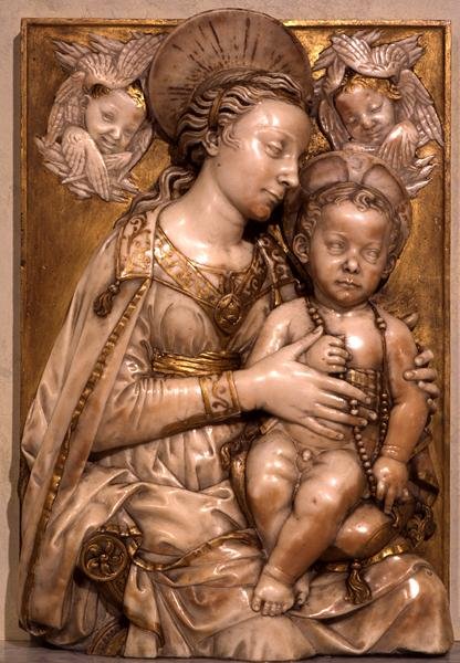 Madonna ve Çocuk (mermer) by Antonio (attr. to workshop of) Rossellino