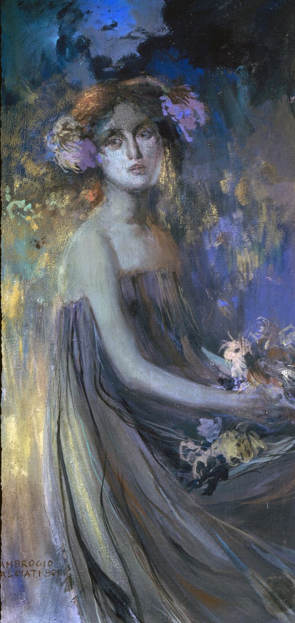 çiçekli bayan by Antonio Ambrogio Alciati