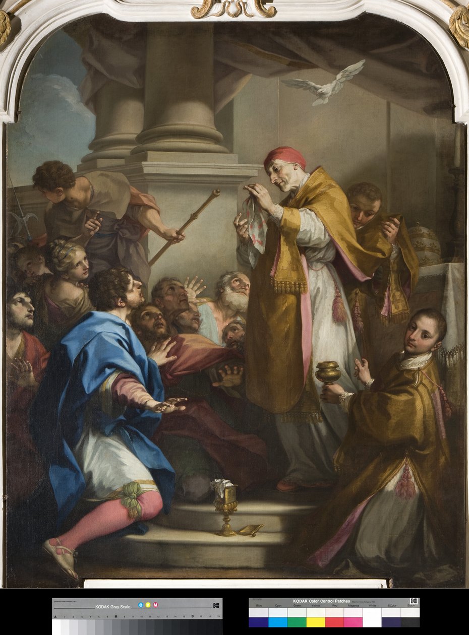 Saint Gregory, onbaşı kanla boyanmış olarak gösteriyor (ayrıca bkz. 3498745) by Antonio Balestra