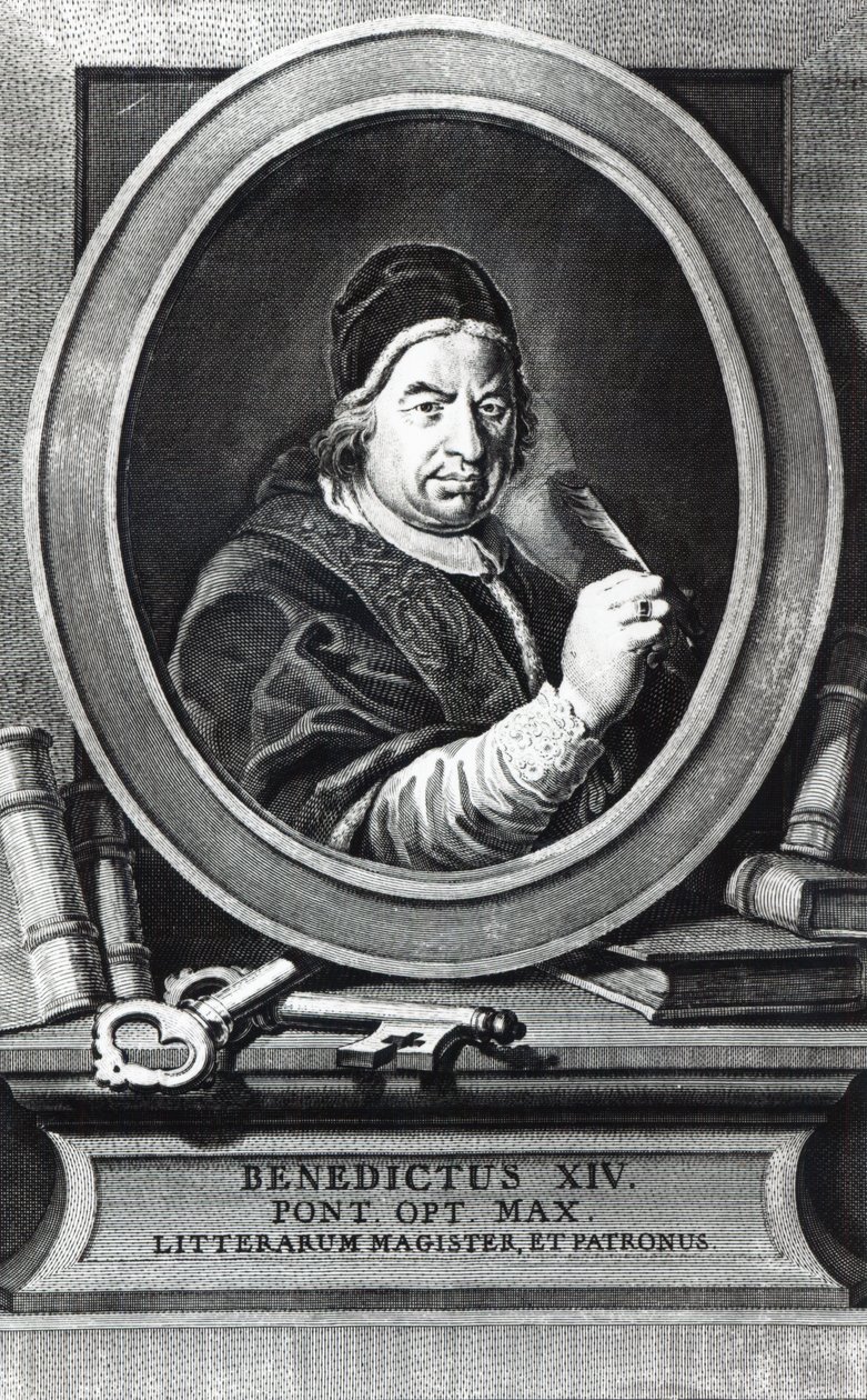 Papa Benedict XIV (gravür) by Antonio Baratti