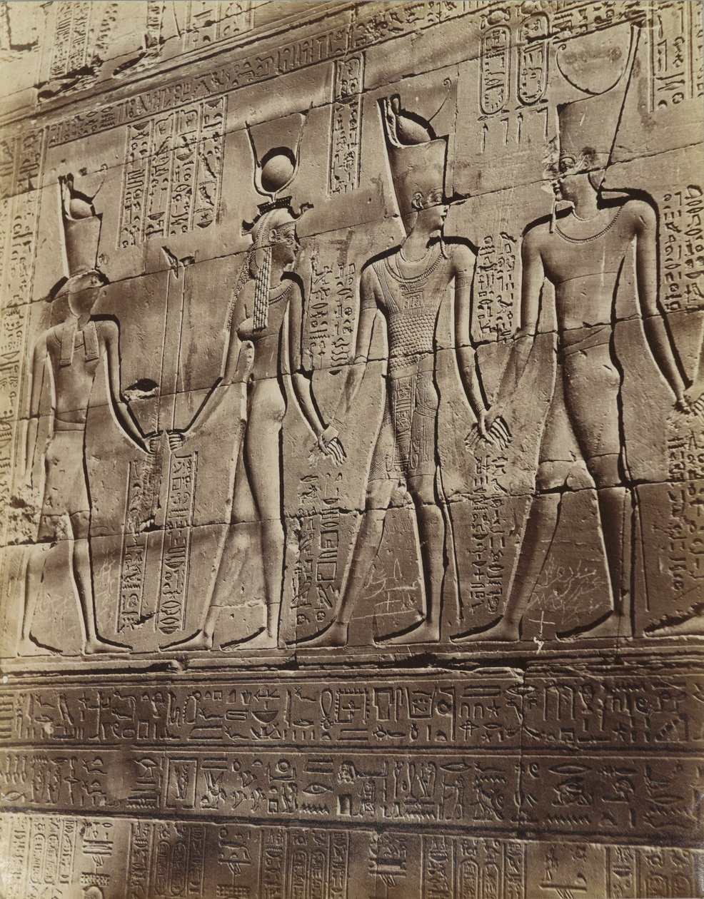 Edfu'daki Tapınaktan Kabartma by Antonio Beato
