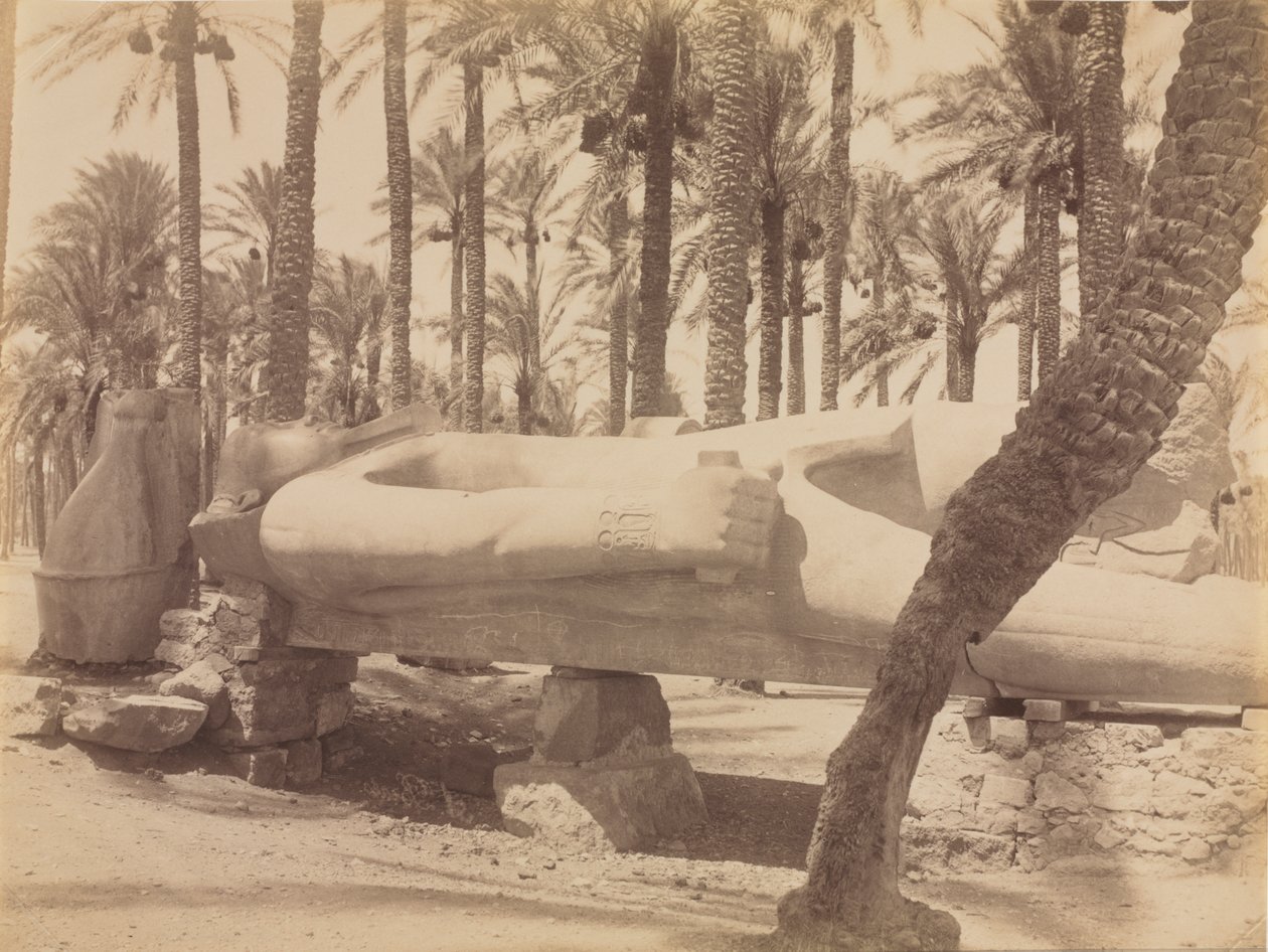 Saqqara'da Ramses Heykeli by Antonio Beato