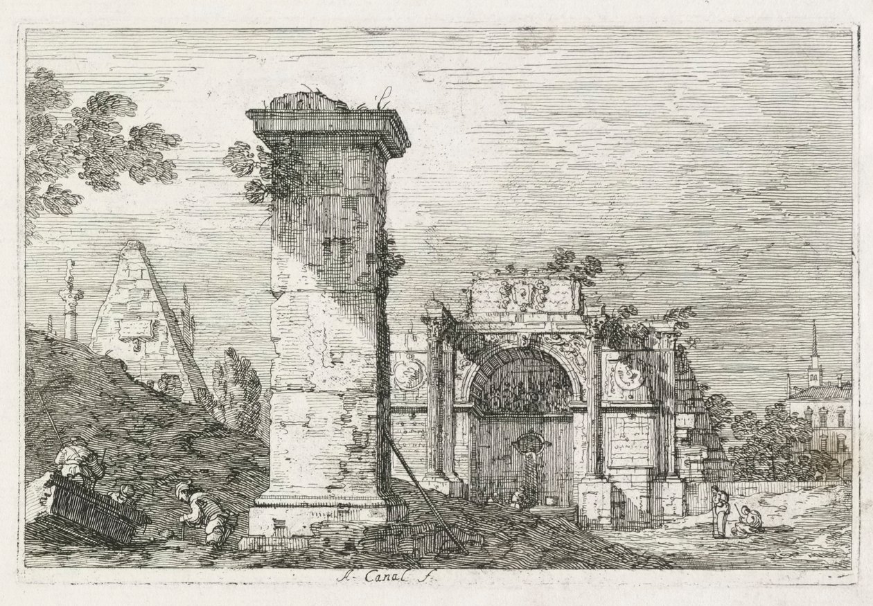 İzole Sütun, 1735-1746. by Giovanni Antonio Canal