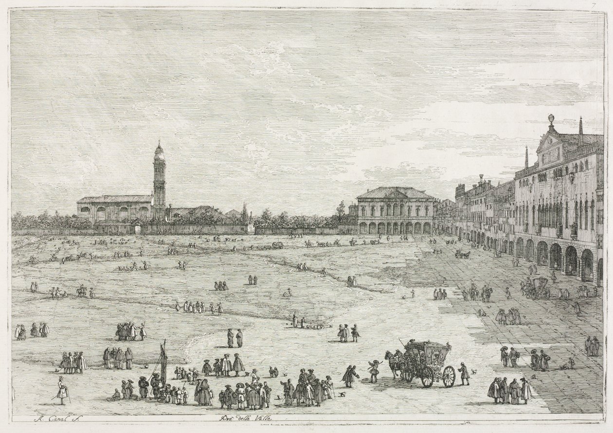 Manzara: Prà della Valle, Padua by Antonio Canaletto
