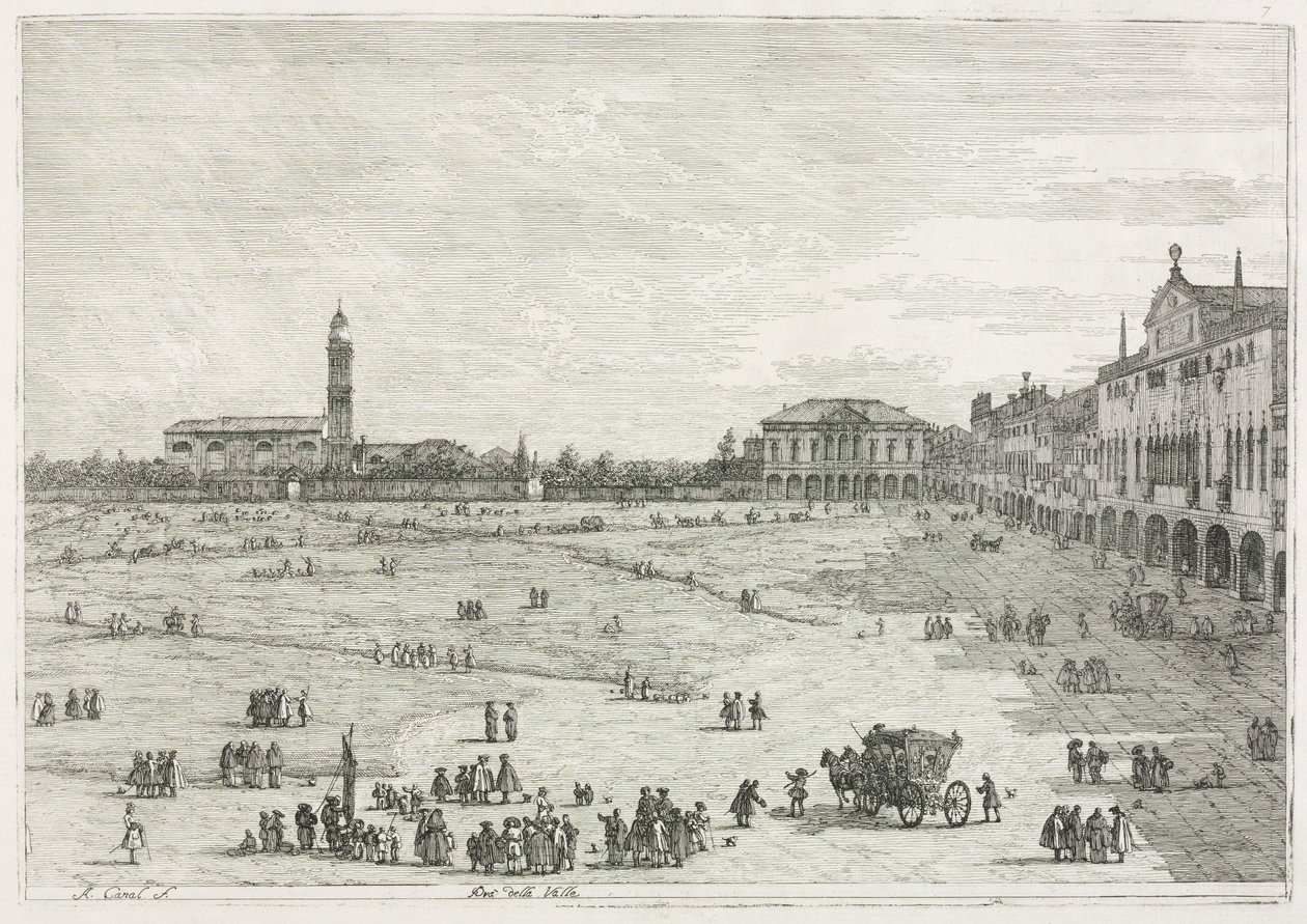 Manzara: Pra della Valle, Padua, 1735-1746. by Giovanni Antonio Canal