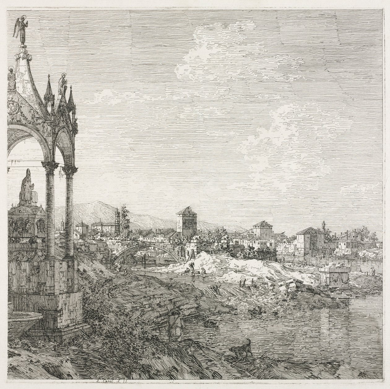 Görüşler: Bir Piskoposun Mezarı, 1735-1746. by Giovanni Antonio Canal