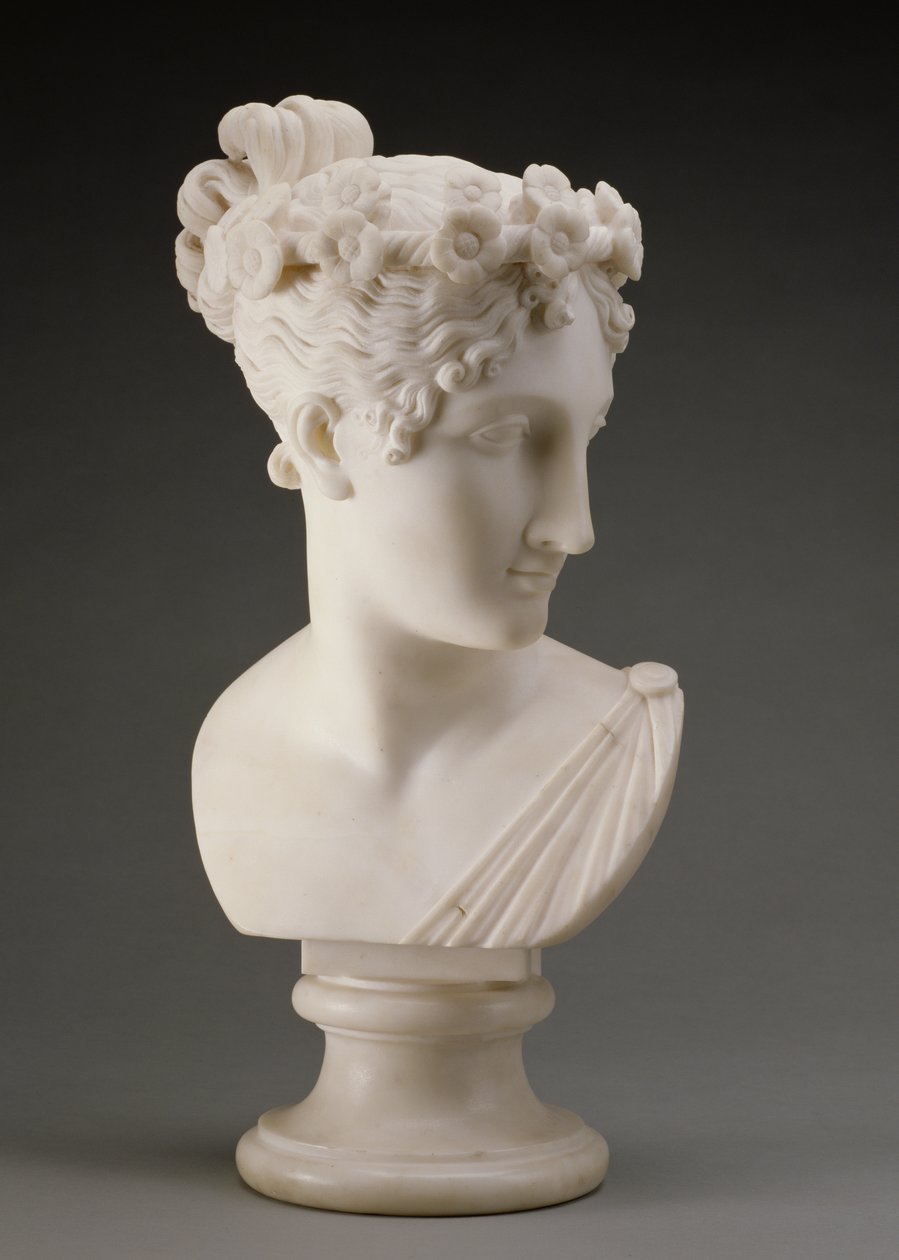 Bir Dansçının Başı, 1820 (mermer) by Antonio Canova