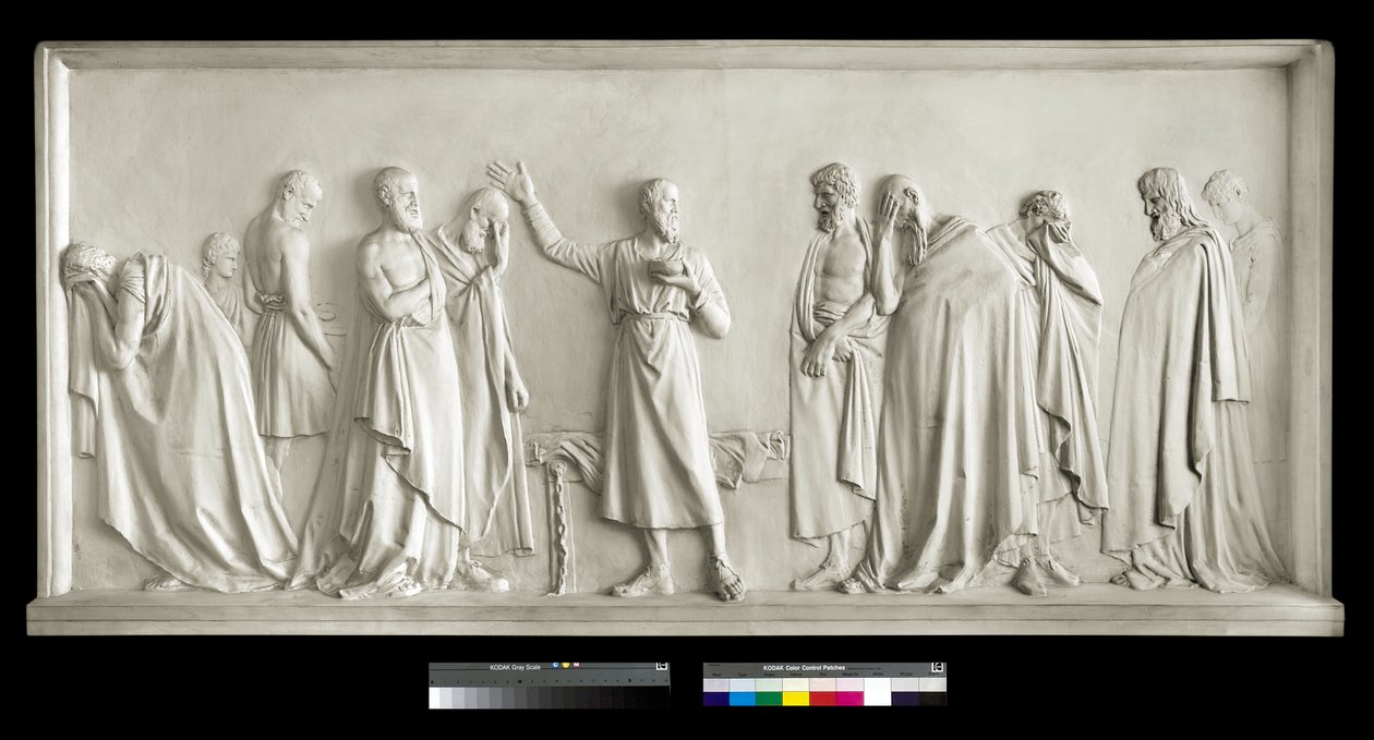Baldıran bardağını içen Sokrates, 1787-90 (alçı) by Antonio Canova