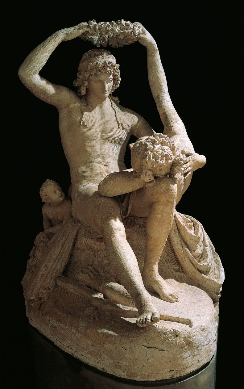 Antonio Canova (1757-1822) tarafından Venüs Taçlandıran Adonis, alçı by Antonio Canova