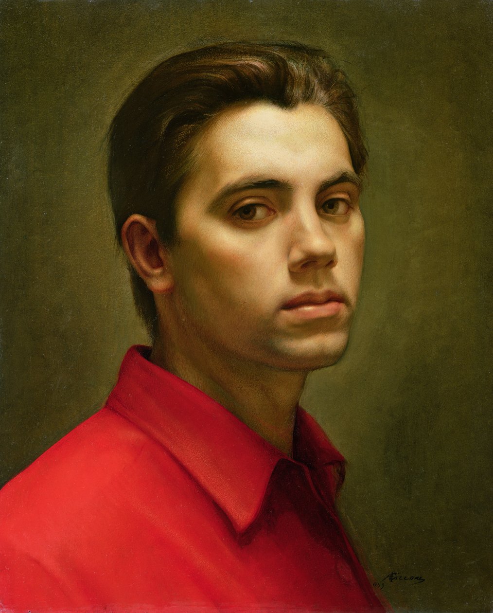 Kendi portresi, 1959 (sıcaklıkta yağlı boya) by Antonio Ciccone